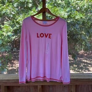 Old Navy Women's Classic Crew Neck Pink Love Sweater Size XL. NEW